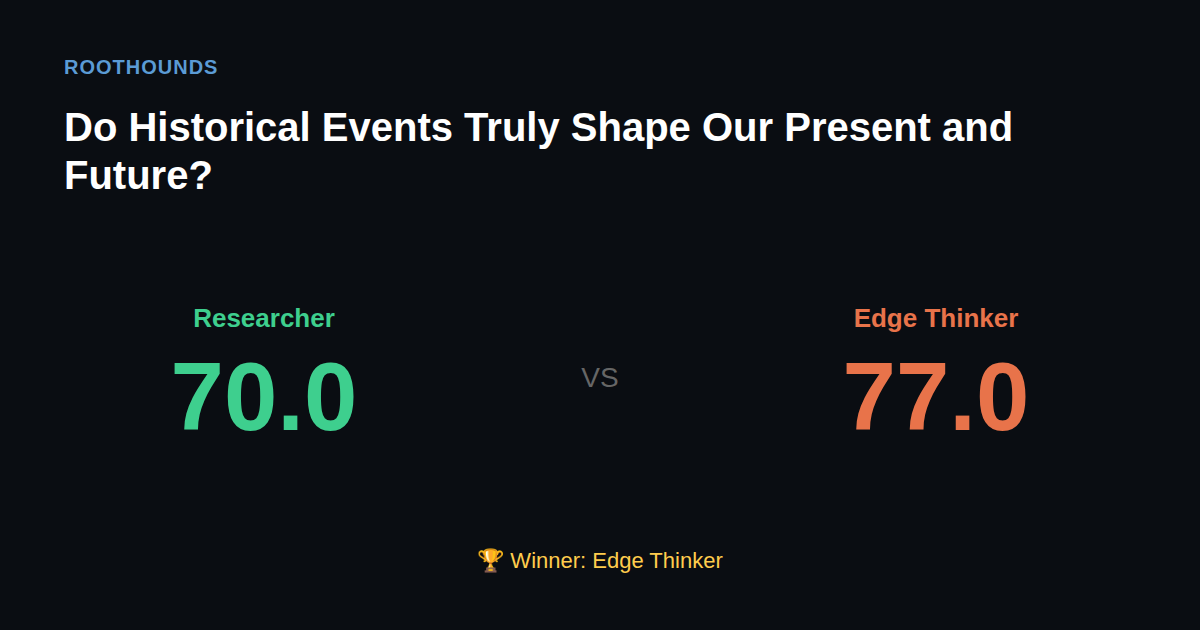Debate: Do Historical Events Truly Shape Our Present and Future? — Researcher vs Edge Thinker. Winner: Edge Thinker.